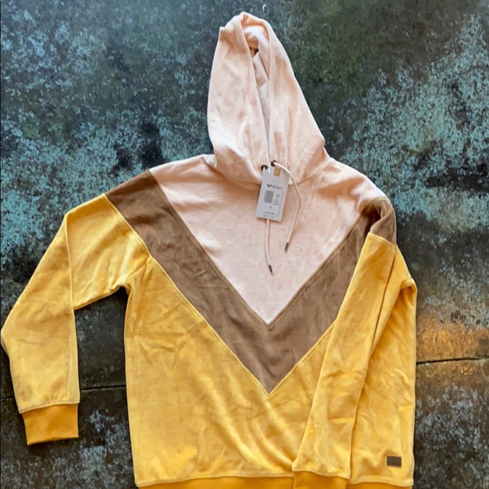 Velour Roxy Chevron Hoodie Med